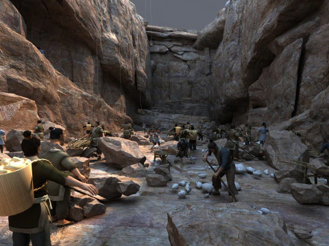 Ancient laborers 3D Model