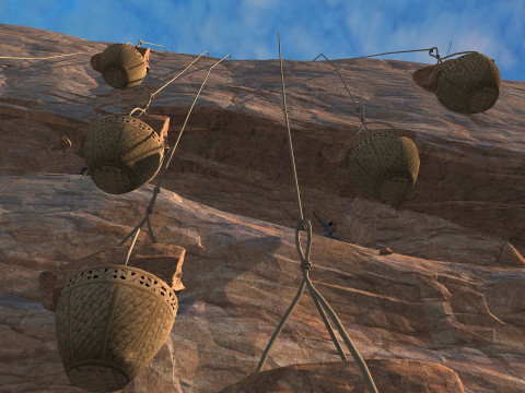 Ancient laborers 3D Model