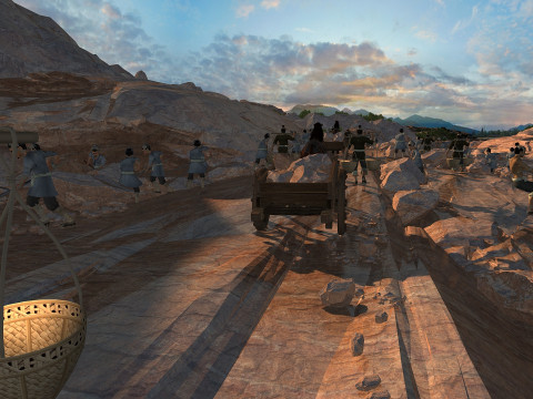 Ancient laborers 3D Model