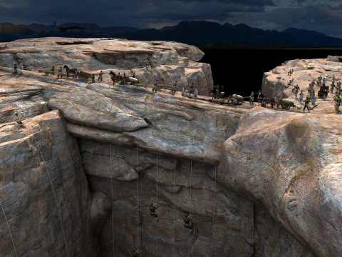 Ancient laborers 3D Model