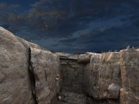 Ancient laborers 3D Model