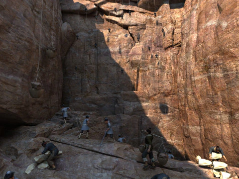 Ancient laborers 3D Model