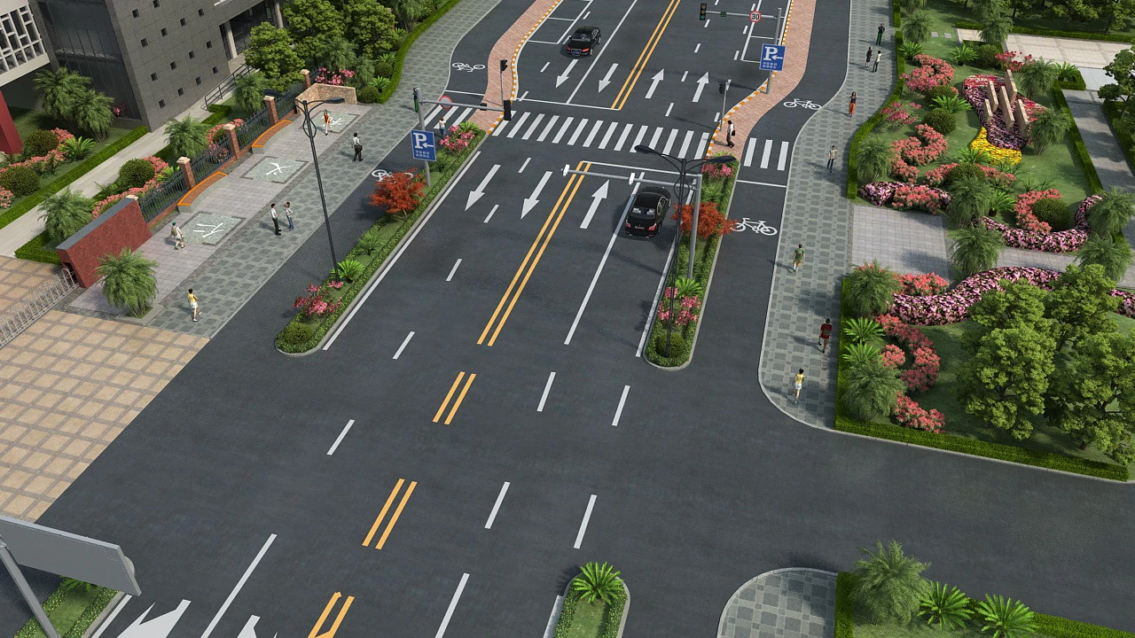 Highway 3D Model .c4d .max .obj .3ds .fbx .stl .blend 