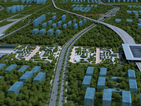 Railway station 3D Model