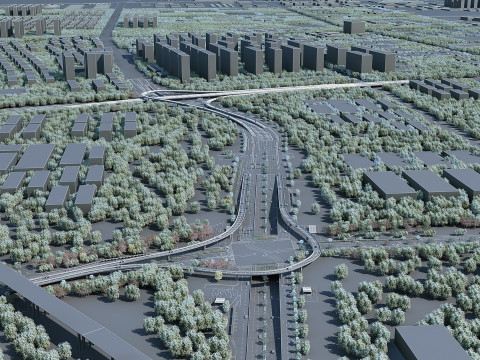 Railway station 3D Model