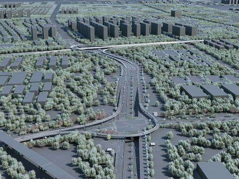 Railway station 3D Model