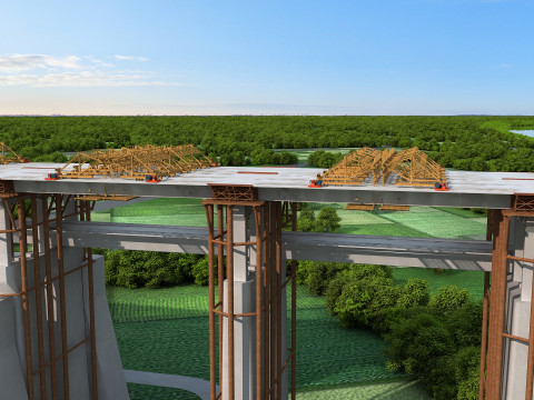 Build a bridge 3D Model