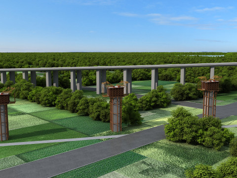 Build a bridge 3D 모델