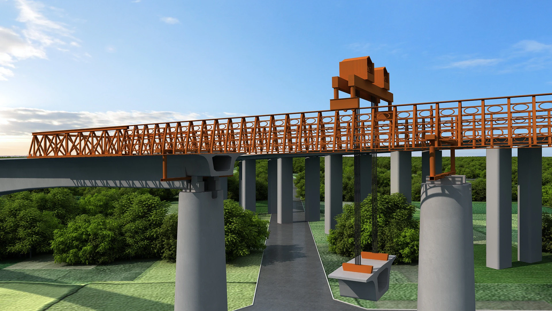 Build a bridge 3D Model .c4d .max .obj .3ds .fbx .stl .blend 