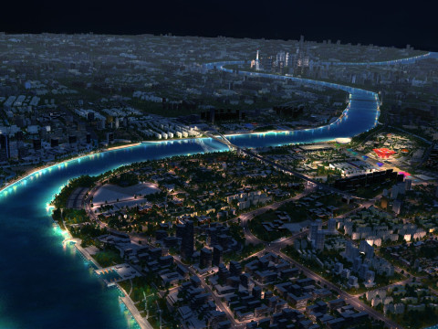 City night scene 3D Model