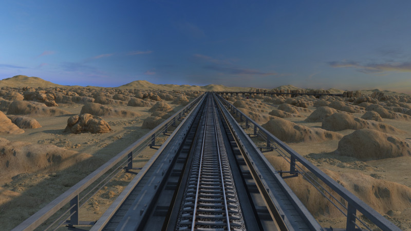 Railway Modelo 3D .c4d .max .obj .3ds .fbx .stl .blend