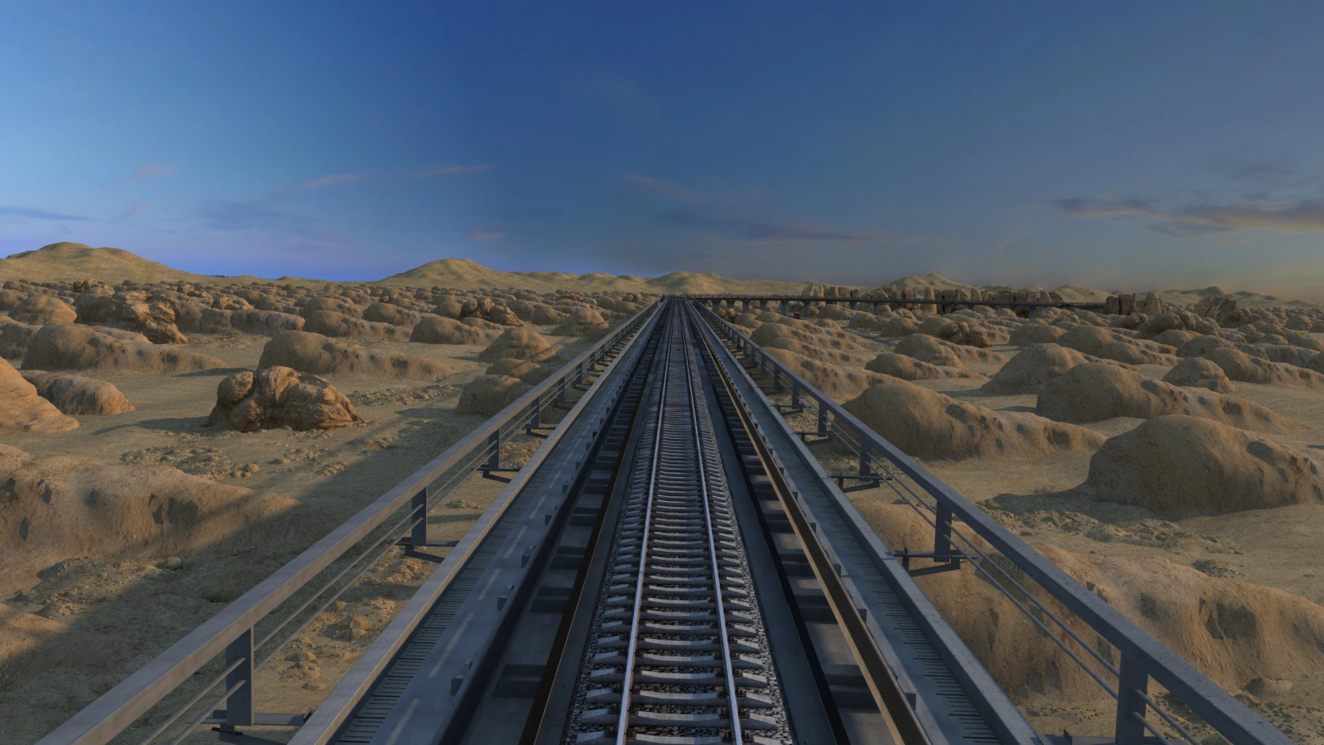 Railway 3D Model .c4d .max .obj .3ds .fbx .stl .blend 