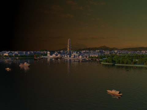 Ancient town 3Dモデル