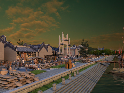 Ancient town 3D Model
