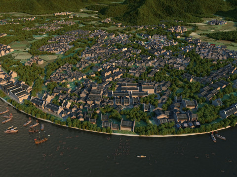 Ancient town 3D Model
