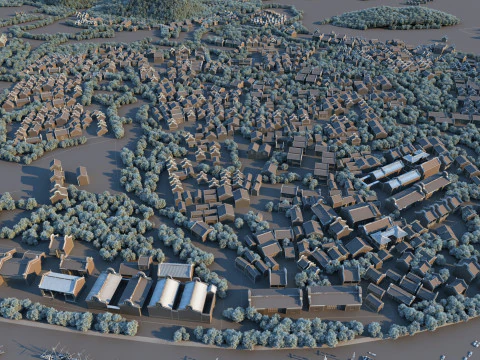 Ancient town 3D Model