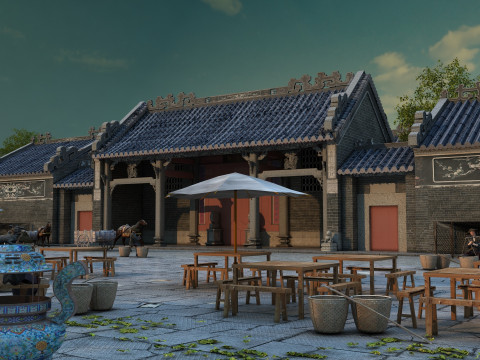 Ancient town 3D Model