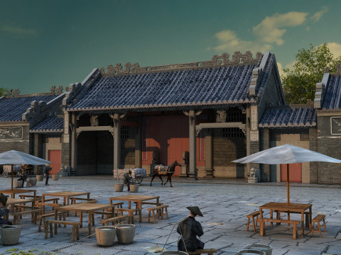 Ancient town 3D-Modell