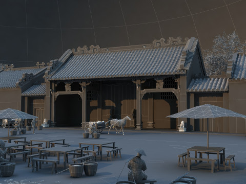 Ancient town 3D-Modell