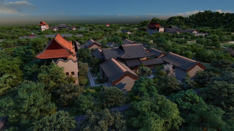 Ancient town 3D Model .c4d .max .obj .3ds .fbx .stl .blend 