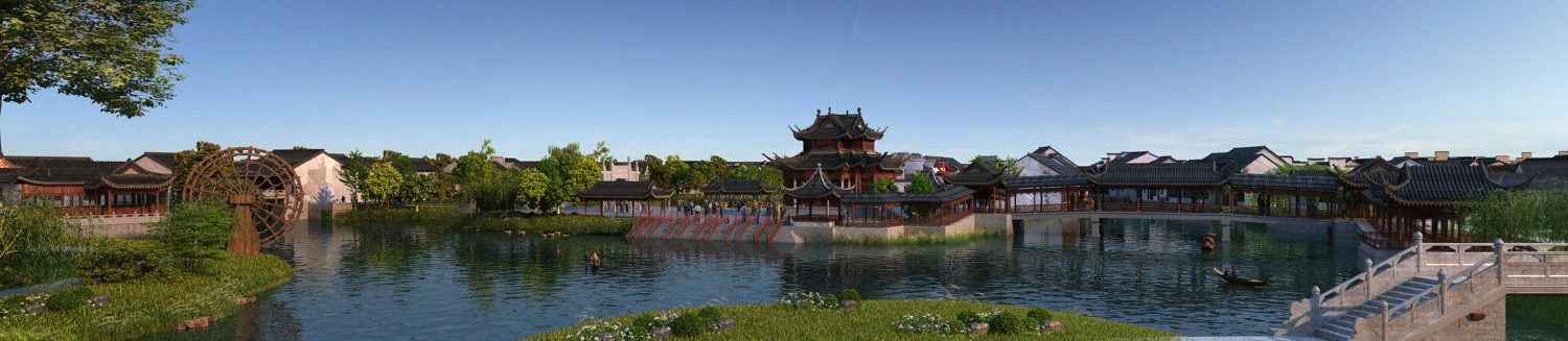 Ancient town 3D Model .c4d .max .obj .3ds .fbx .stl .blend 