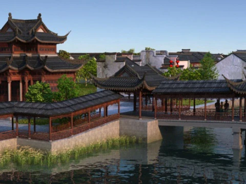 Ancient town 3D Model