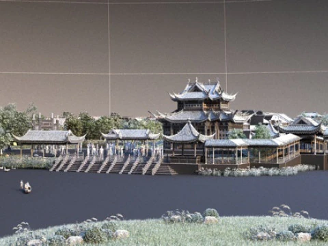 Ancient town 3D Model