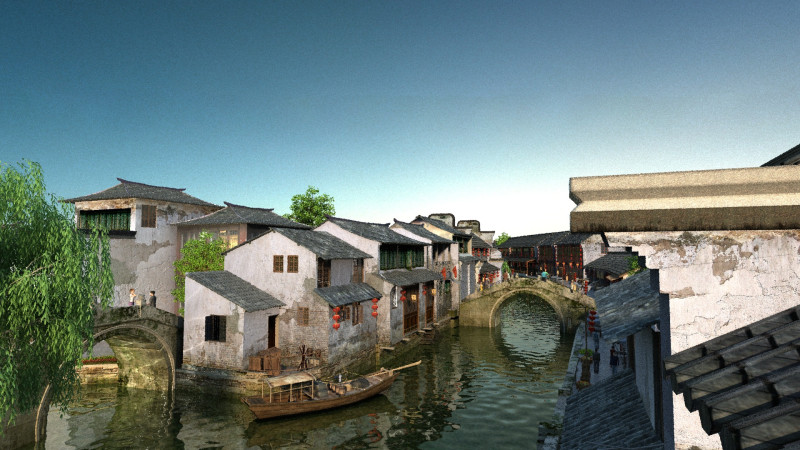 Ancient town 3D Model .c4d .max .obj .3ds .fbx .stl .blend 