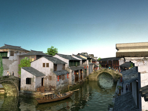 Ancient town 3D-Modell