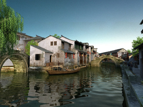 Ancient town 3D Model