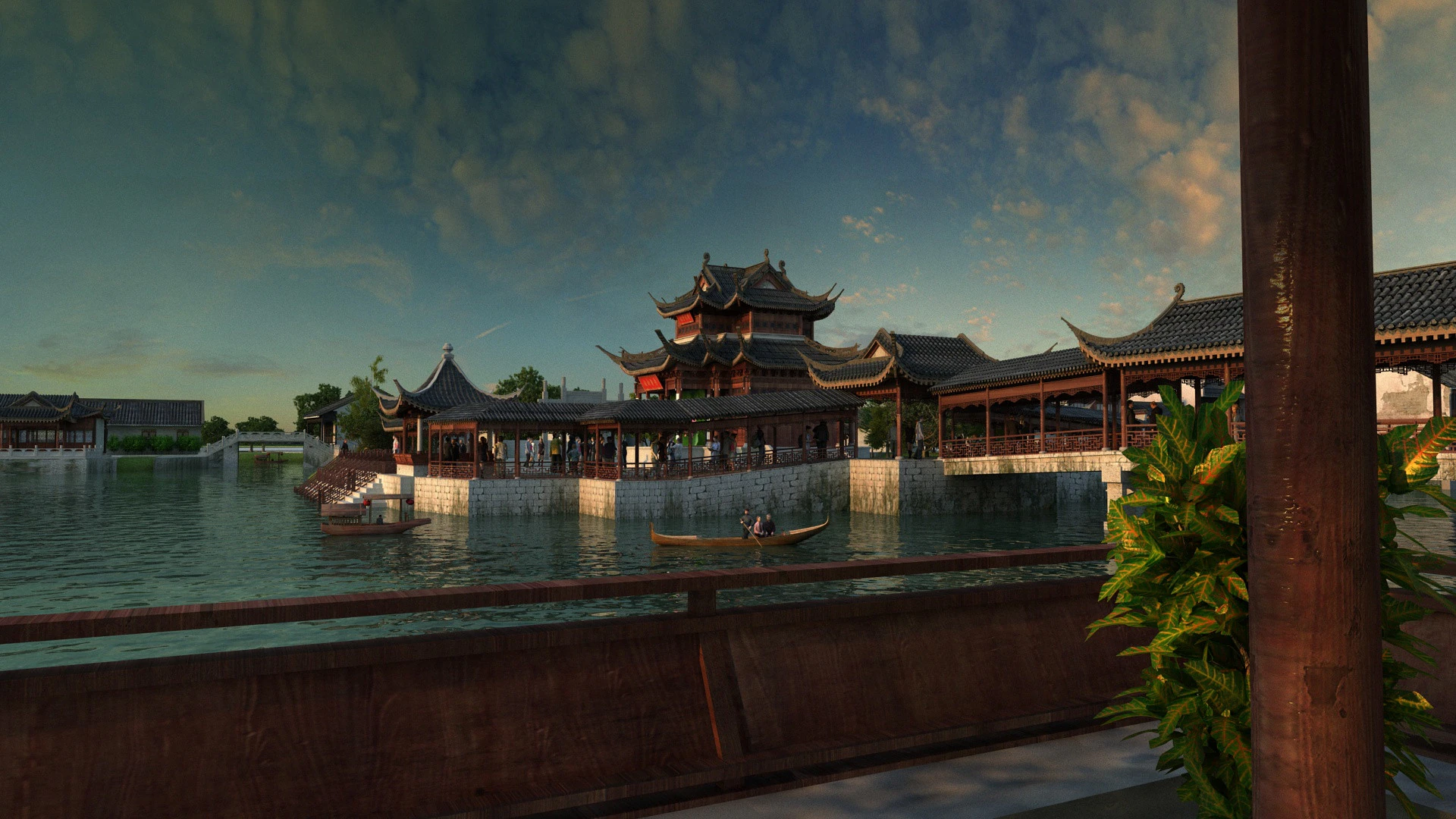 Ancient town 3D Model .c4d .max .obj .3ds .fbx .stl .blend