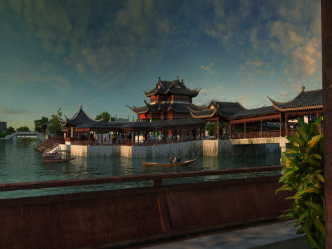 Ancient town 3D Model