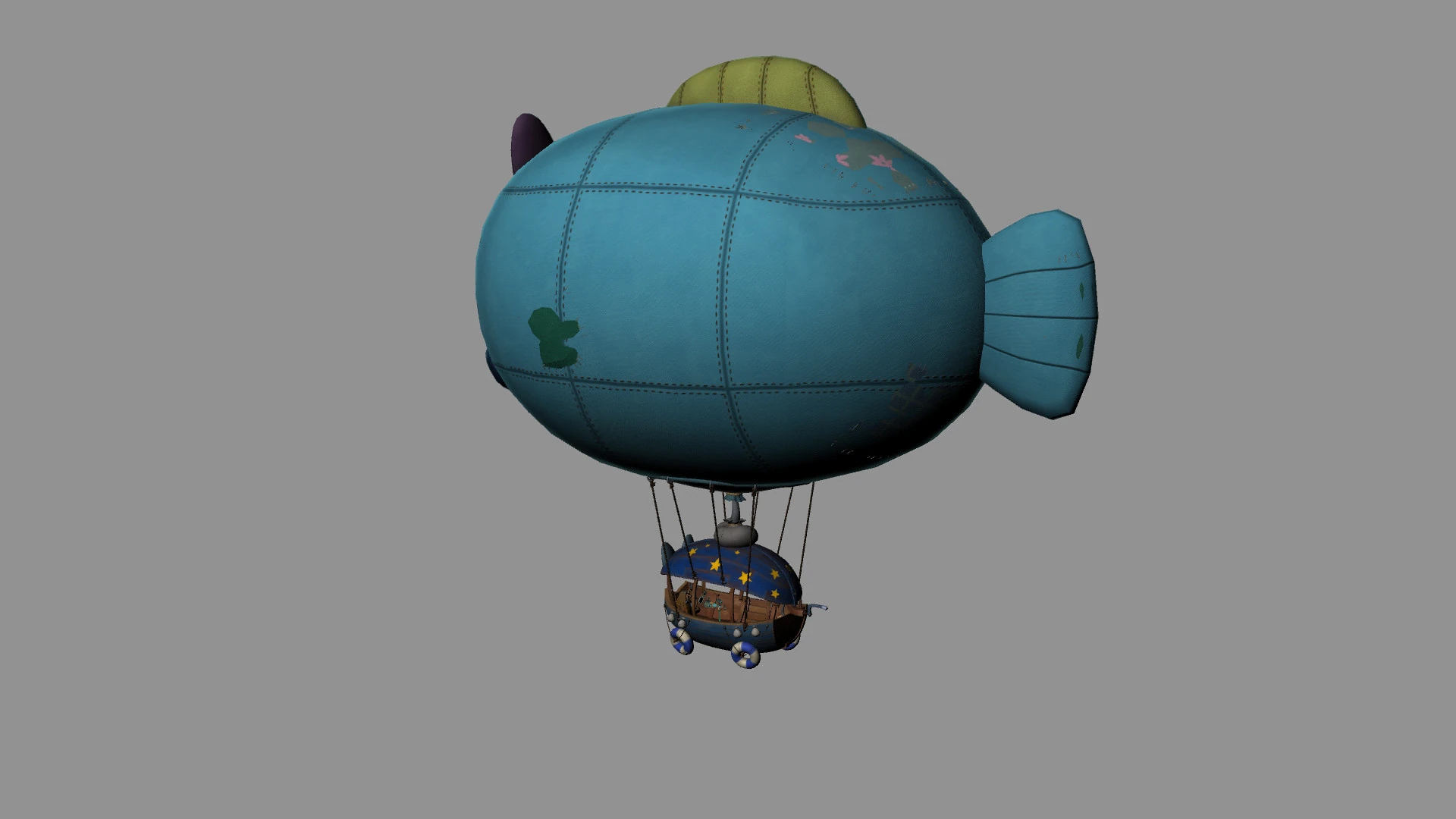 Airship 3D Model .c4d .max .obj .3ds .fbx .stl .blend