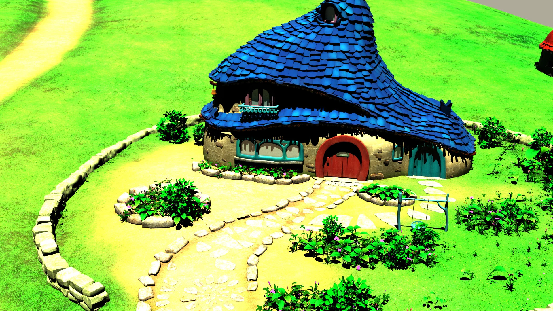 Cartoon scene 3D Model .c4d .max .obj .3ds .fbx .stl .blend