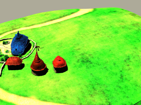 Cartoon scene 3D मॉडल