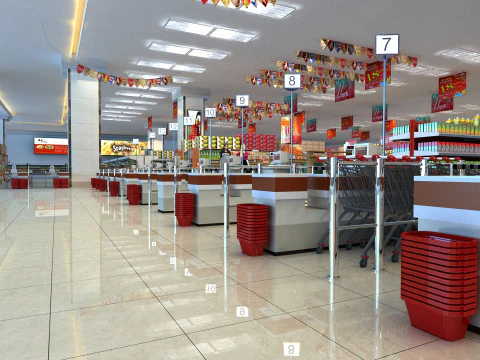 Supermarket Model 3D