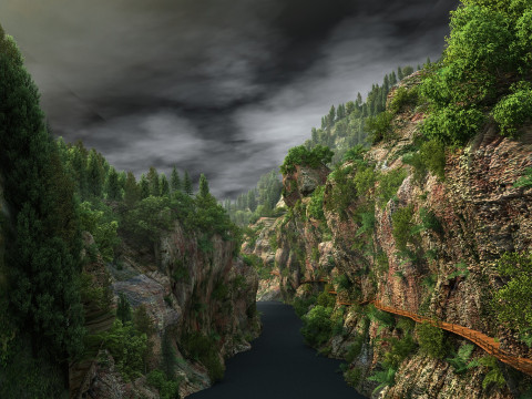 Plank road Model 3D