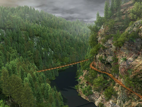 Plank road 3D Model