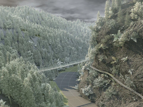 Plank road 3D Model