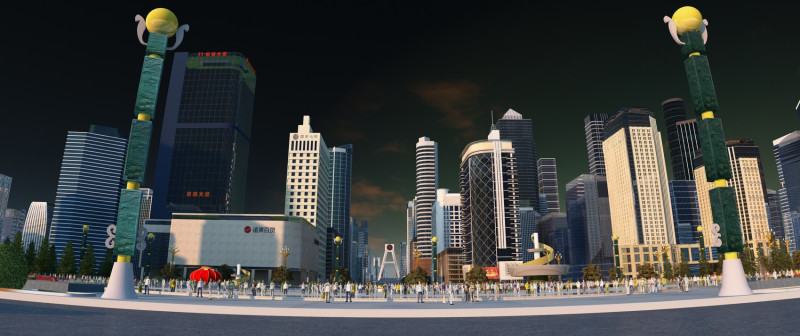Urban architecture Model 3D .c4d .max .obj .3ds .fbx .stl .blend 
