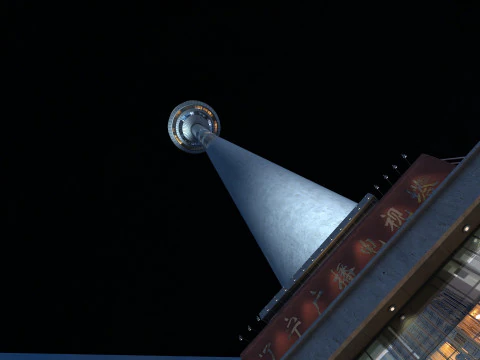 Menara televisi Model 3D