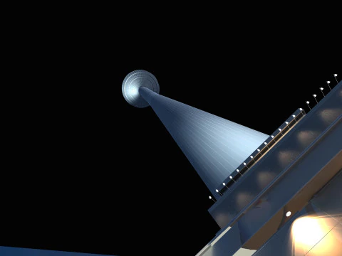 Television tower 3D Model