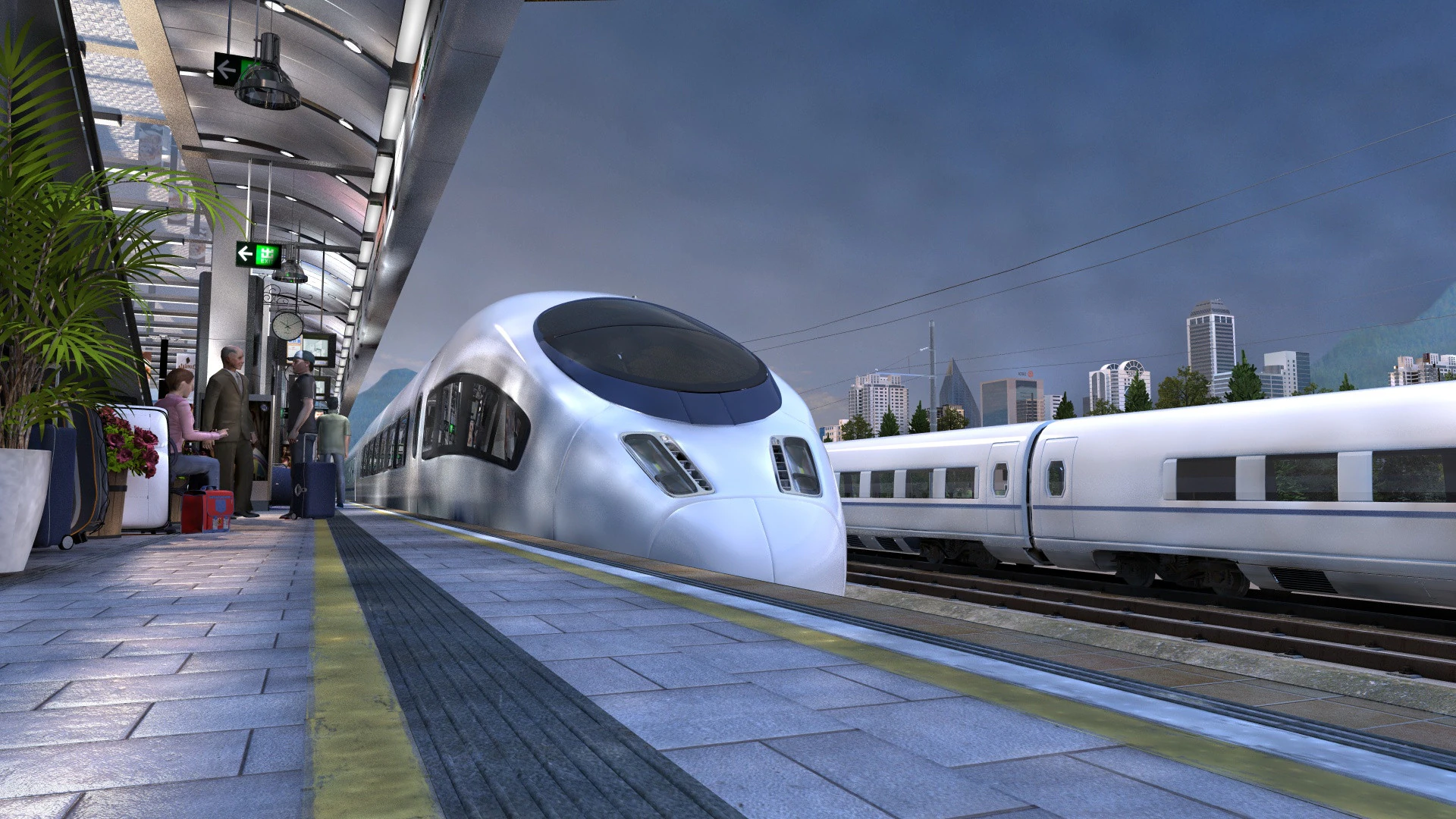 High-speed railway 3D Model .c4d .max .obj .3ds .fbx .stl .blend 