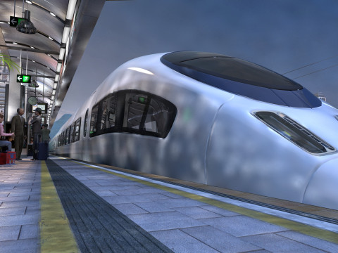 High-speed railway Modèle 3D