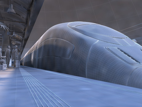 High-speed railway Modèle 3D