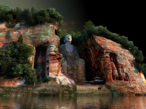 The Leshan Giant Buddha Modelo 3D