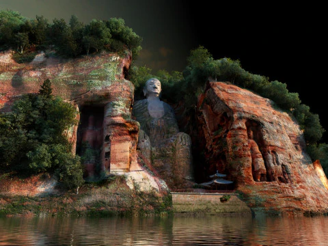 O Buda Gigante de Leshan Modelo 3D