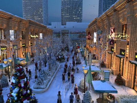 Snow scenery 3D Model