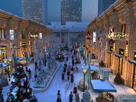 Snow scenery 3D Model