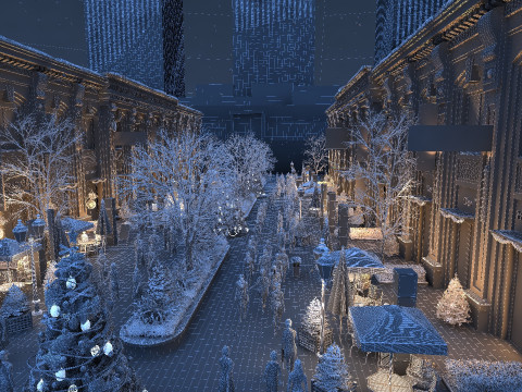 Snow scenery 3D Model